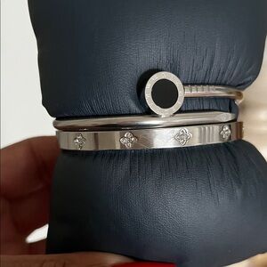 Source Unknown Silver Bracelet Set